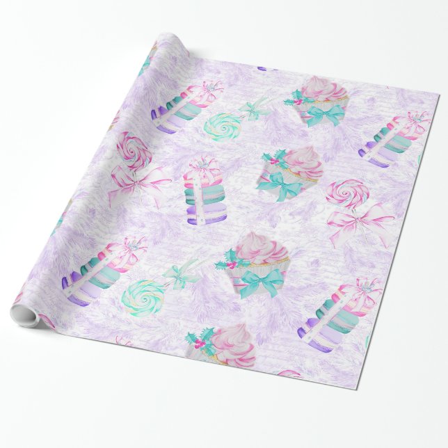 Weihnachten und Makaronen Geschenkpapier (Ungerollt)