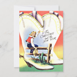 Weihnachten und Neue Jahre Cowgirl Western