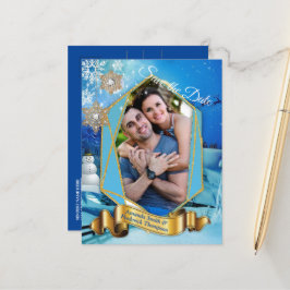 Weihnachten und Neues Jahr 2024 Ankündigungspostkarte