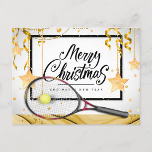 Weihnachten und Neues Jahr mit Schläger und Ball
