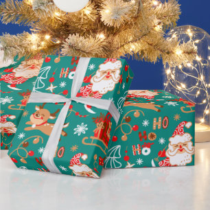 Weihnachten und Rentier Geschenkpapier