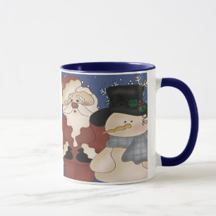 Weihnachten und Schneemann Tasse