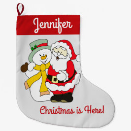 Weihnachten und Schneemann - Weihnachten ist hier! Großer Weihnachtsstrumpf