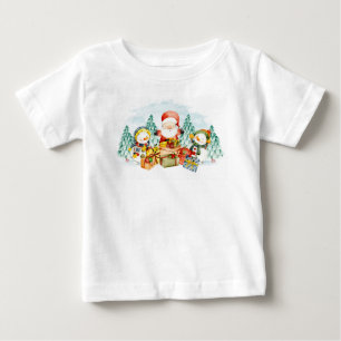 Weihnachten und Schneemänner mit Geschenken Baby T-shirt