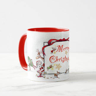 Weihnachten und seine Elfen frohe Weihnachten Tass Tasse