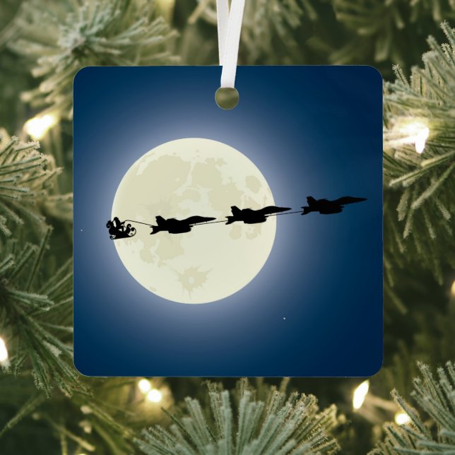 Weihnachten und Super Hornets F/A-18 Weihnachten Ornament Aus Metall (InSitu)