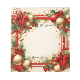 Weihnachten und Urlaub Notizblock