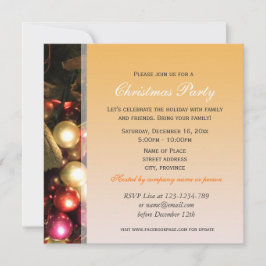 Weihnachten und Weihnachtsdekoration Party Einladung