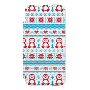 Weihnachten und Winter gestricktes Muster Incipio Watson™ iPhone 5 Geldbörsen Hülle