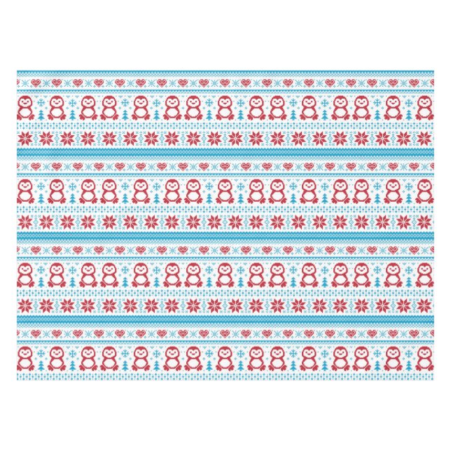 Weihnachten und Winter gestricktes Muster Tischdecke (Vorderseite (Horizontal))