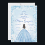 Weihnachten und Winter Mis Quince Blue Einladung<br><div class="desc">Weihnachten & Winter Mis Quince Blauer Einladung</div>