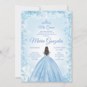 Weihnachten und Winter Mis Quince Blue Einladung