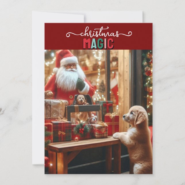 Weihnachten und Wünsche Einladung (Vorderseite)