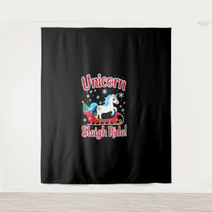 Weihnachten Unicorns Ristorante La Lanchetta Wandteppich