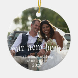 Weihnachten, unsere erste verheiratete Weihnachtsf Keramik Ornament