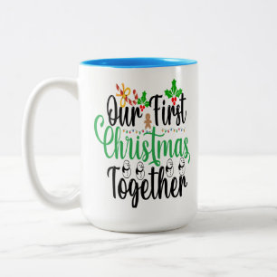Weihnachten - unsere ersten Weihnachten zusammen T Zweifarbige Tasse