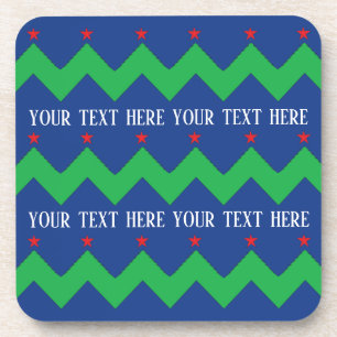 Weihnachten Untersetzer Grüne Bäume und Rote Stern