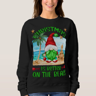 Weihnachten Urlaub am Strand Funny Gnome Sweatshirt
