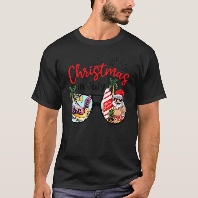 Weihnachten Urlaub am Strand im Juli T-Shirt (Vorderseite)