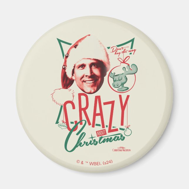 Weihnachten Urlaub Crazy Über Weihnachten Magnet (Vorne)