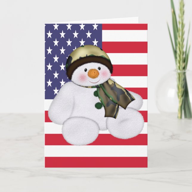 Weihnachten US Soldier Snowman (Vorderseite)