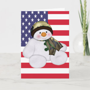 Weihnachten US Soldier Snowman