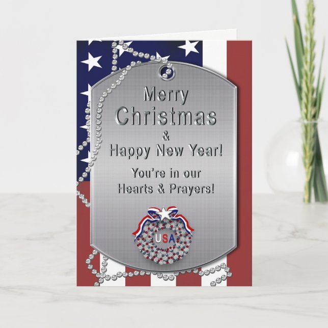 Weihnachten - USA Military - Hundetags/Kranz (Vorderseite)