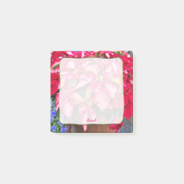 Weihnachten Variegiertes Pink & Red Poinsettia Fot Post-it Klebezettel