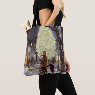 Weihnachten, Vater Shopping mit Kindern