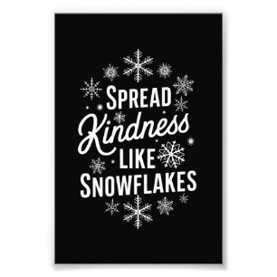 Weihnachten verbreitet Kindheit wie Schneeflocken  Fotodruck