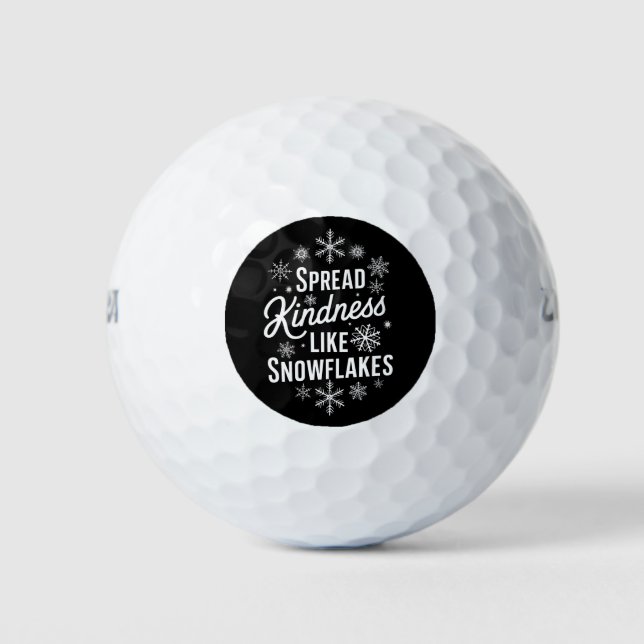 Weihnachten verbreitet Kindheit wie Schneeflocken  Golfball (Vorderseite)