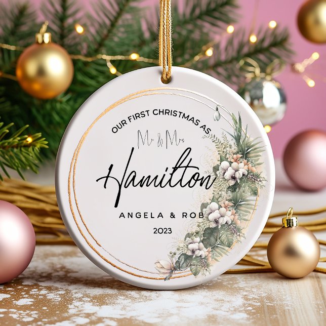 Weihnachten Verheiratete Keramik Ornament, Bouquet Keramik Ornament (Von Creator hochgeladen)