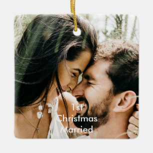 Weihnachten Verheiratetes Foto Weihnachten Keramikornament