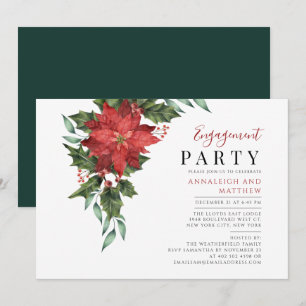 Weihnachten Verlobung Florenz Elegantes Party Einladung