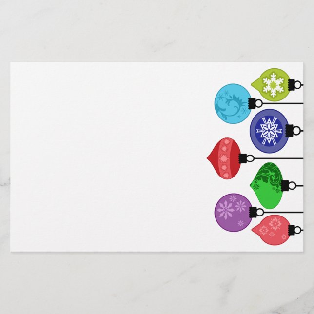 Weihnachten verziert Briefpapier (Vorderseite)