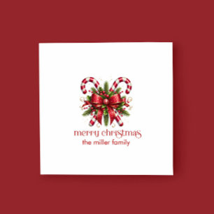 Weihnachten verzierter Zuckerstangen Frohe Weihnac Serviette