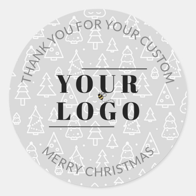 Weihnachten Vielen Dank an kleine Unternehmen, mei Runder Aufkleber (Vorderseite)