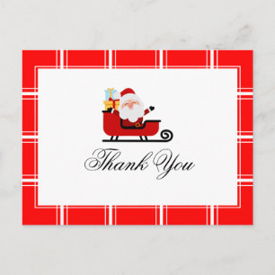 Weihnachten Vielen Dank, Santa Red Postkarte
