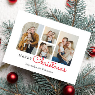 Weihnachten vier Foto-Collage modern minimalistisc