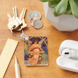 Weihnachten, Viktorianische Angel-LesebBibel Schlüsselanhänger