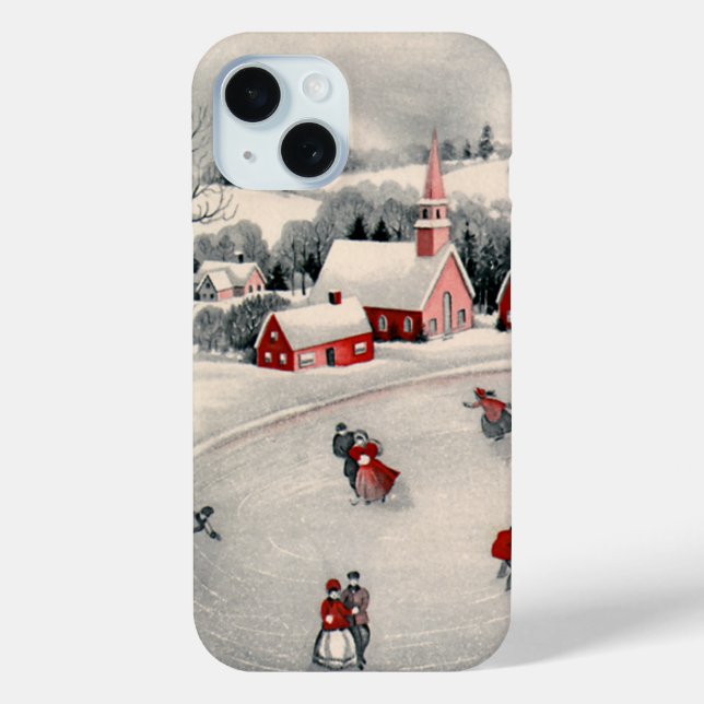 Weihnachten, Viktorianische Eiszeit Skater auf dem Case-Mate iPhone Hülle (Rückseite)