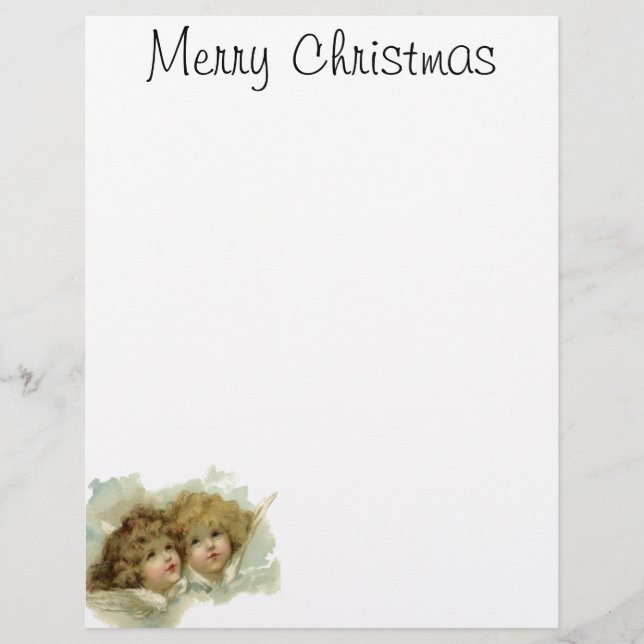 Weihnachten, Viktorianische Engel in den Wolken (Vorderseite)