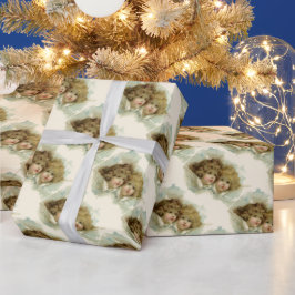 Weihnachten, Viktorianische Engel in den Wolken Geschenkpapier