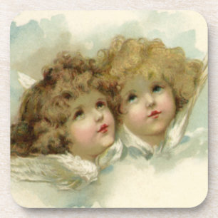 Weihnachten, Viktorianische Engel in den Wolken Getränkeuntersetzer