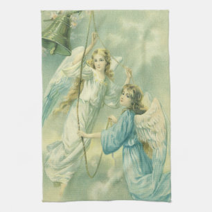 Weihnachten, Viktorianische Engel mit Glocke Geschirrtuch