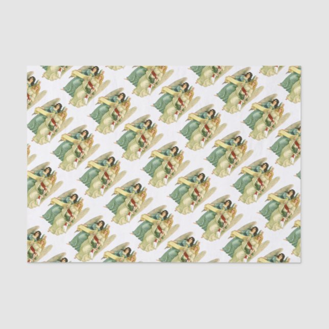 Weihnachten, Viktorianische Engel Seidenpapier (Vorderseite)