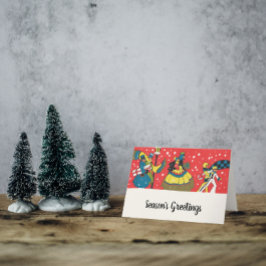 Weihnachten, Viktorianische Familie Karte