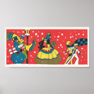 Weihnachten, Viktorianische Familie Poster