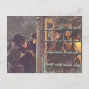 Weihnachten, Viktorianische Leute im Party Feiertagspostkarte