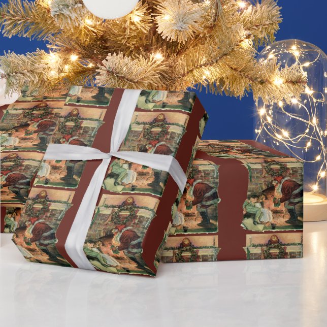 Weihnachten, Viktorianische Weihnachtskinder Geschenkpapier (Feiertage)